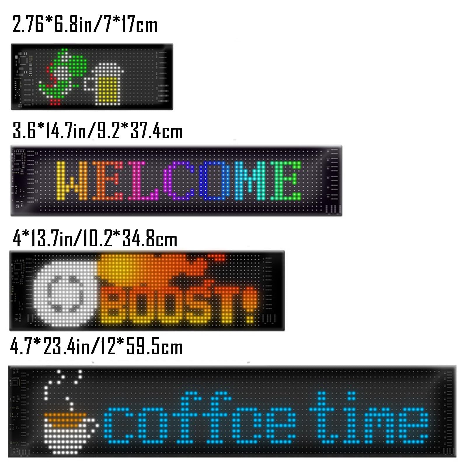 Devil Eyes Light For Cars, DIY Car Dynamic LED Smart Color Eye Lamp Soft Screen, Programowalny Elastyczny Ekran Matrycowy, Z Pilotem APP, Do Samochodu, Baru, Sklepu Edytuj Tekst Graffiti(2PC,12*59.5CM