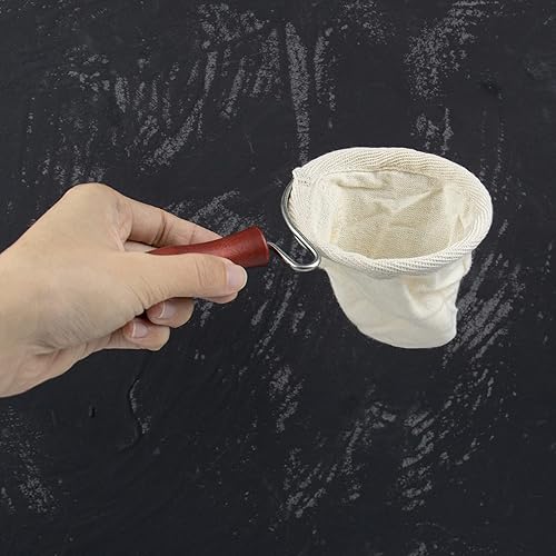 Miniatura 6 de AUEAR, Filtro de café con mango de madera, bolsa de tela de franela para café, filtro de calcetín