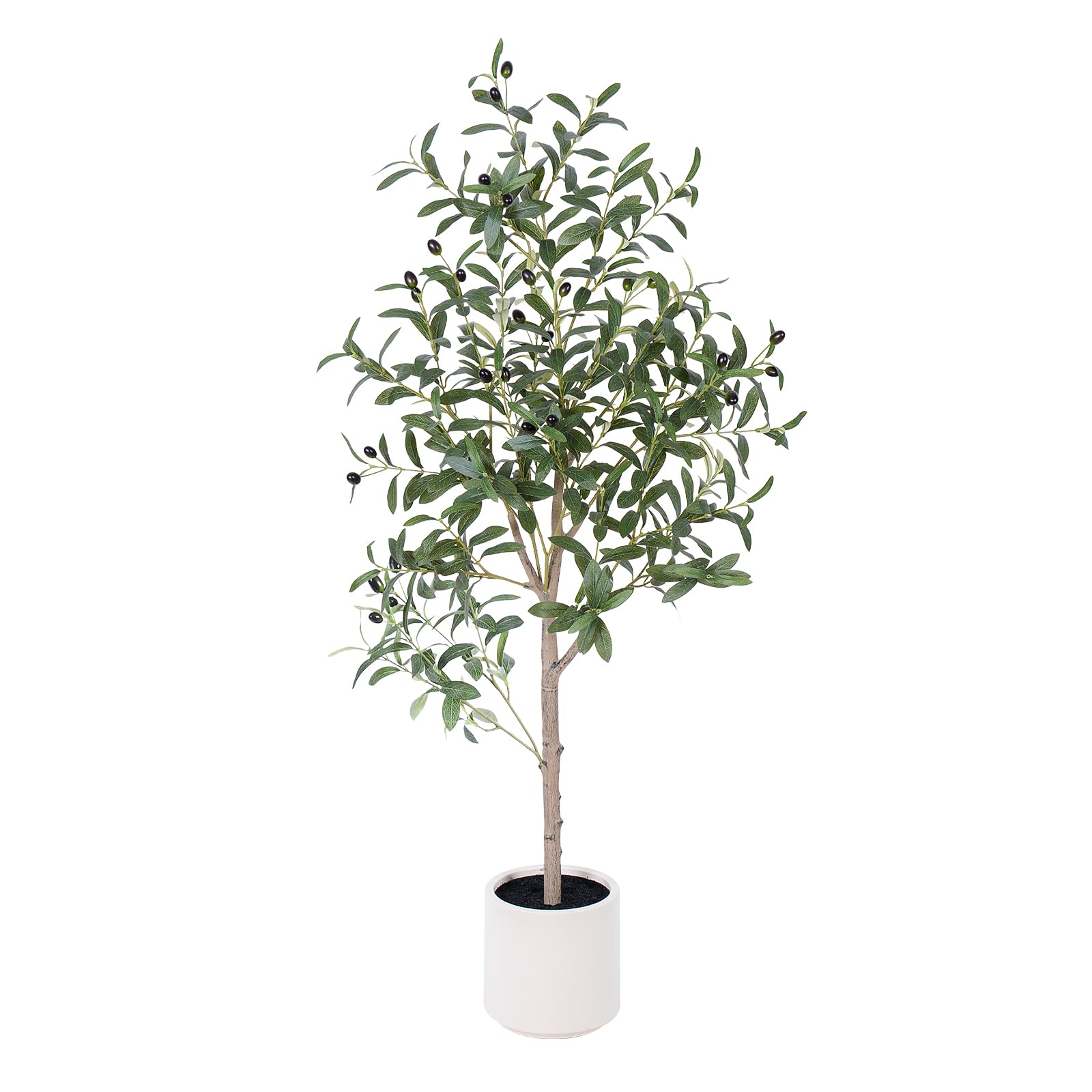 AQUGQ 4ft Silk Faux Olive Tree