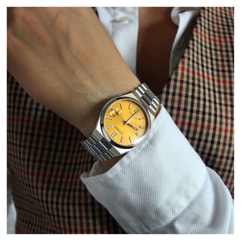 Citizen - Reloj para Hombre, analógico, automático, con Correa de Acero Inoxidable Tsuyosa