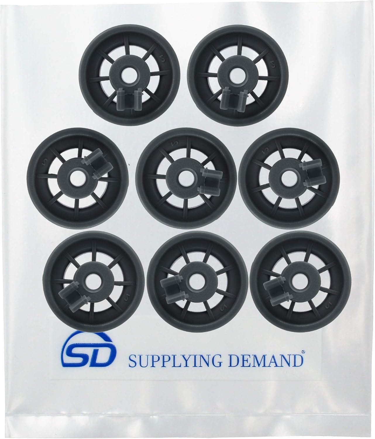 Supplying Demand 12004485 00617087 8 Pack Dishwasher Dishrack Roller Wheel Replacement Model Specific Not Universal