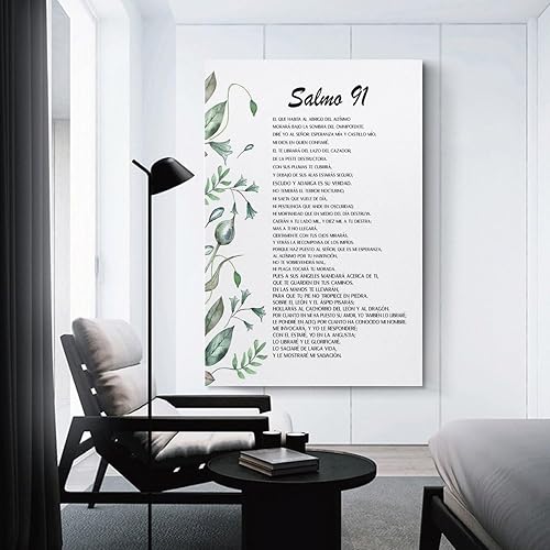 Miniatura 3 de Salmo 91, Póster Con Versículo Bíblico Español Salmo 91, Verso De La Biblia, Lienzo Para Pintura, Pó Pó Pó Pintura Decorativa Lienzo Póster De Pared