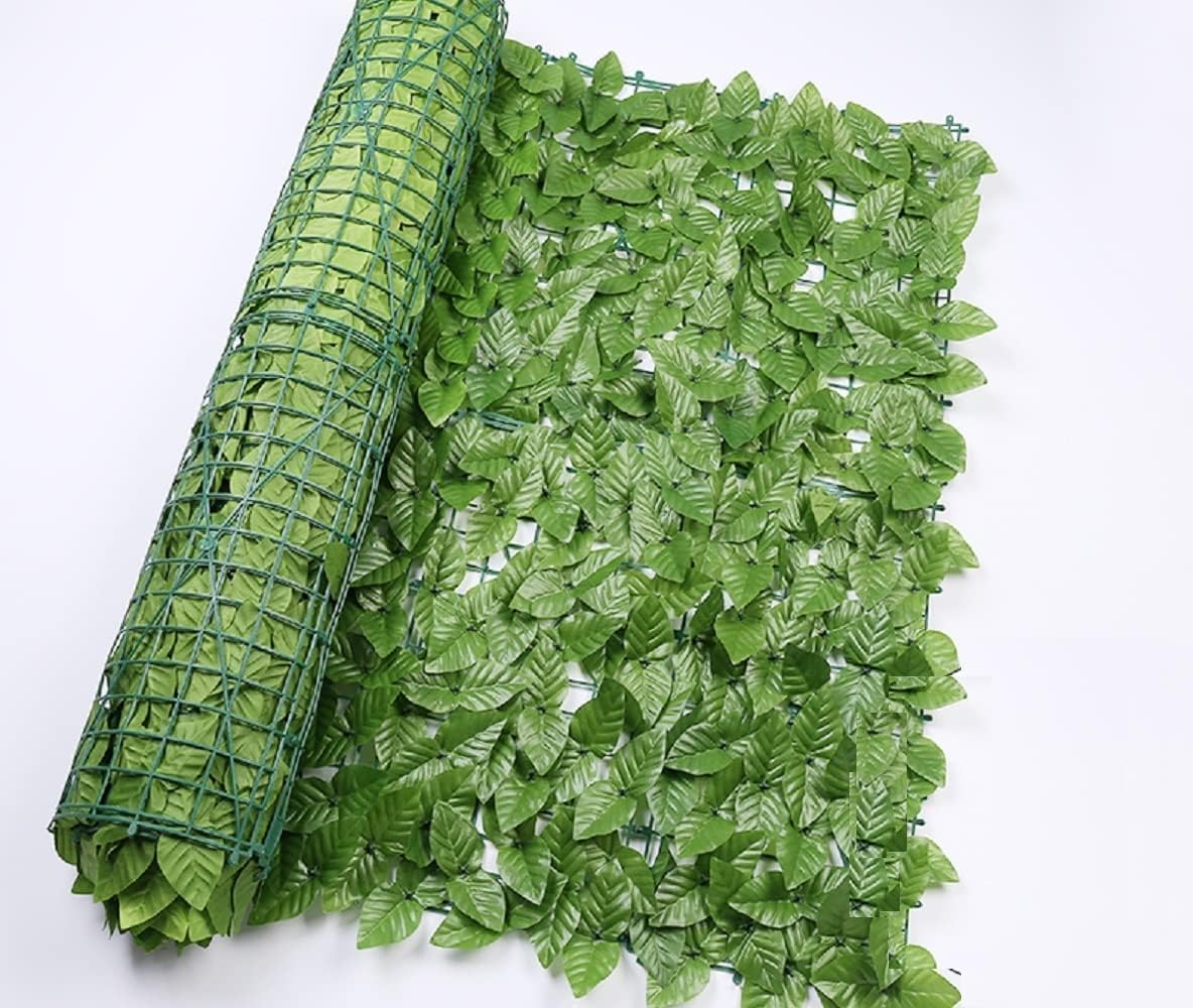 MINHADISI Artificial Ivy Privacy Fence Screen, Garden Screening Decoration For Outdoor, Garden Fence Screening Green Leaf Hedge Privacy Protection for Outdoor Garden Decor (0.5X1M)