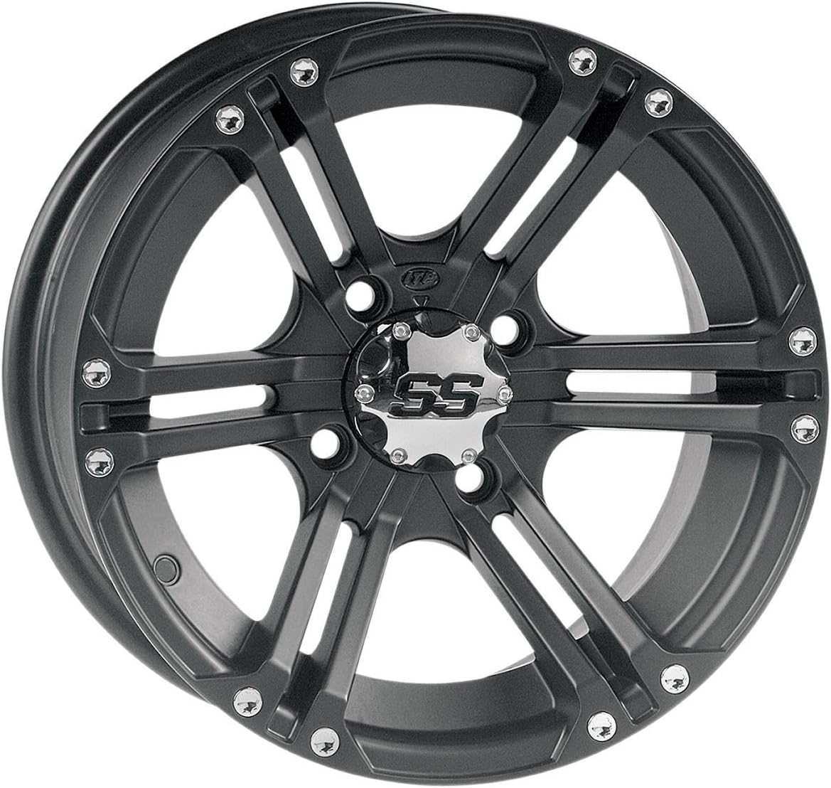 ITP SS ALLOY SS212 Matte Black Wheel with Machined Finish (14x8"/4x110mm)