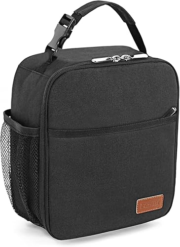 Femuar Lonchera para hombres, mujeres y adultos, pequeña lonchera para el trabajo, escuela, picnic, bolsa de almuerzo reutilizable portátil, color