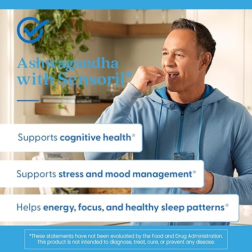 Miniatura 7 de Doctor's Best Ashwagandha con sensoril, hierba ayurvédica, extracto estandarizado de Withania somnifera, clínicamente probado para apoyar el enfoque