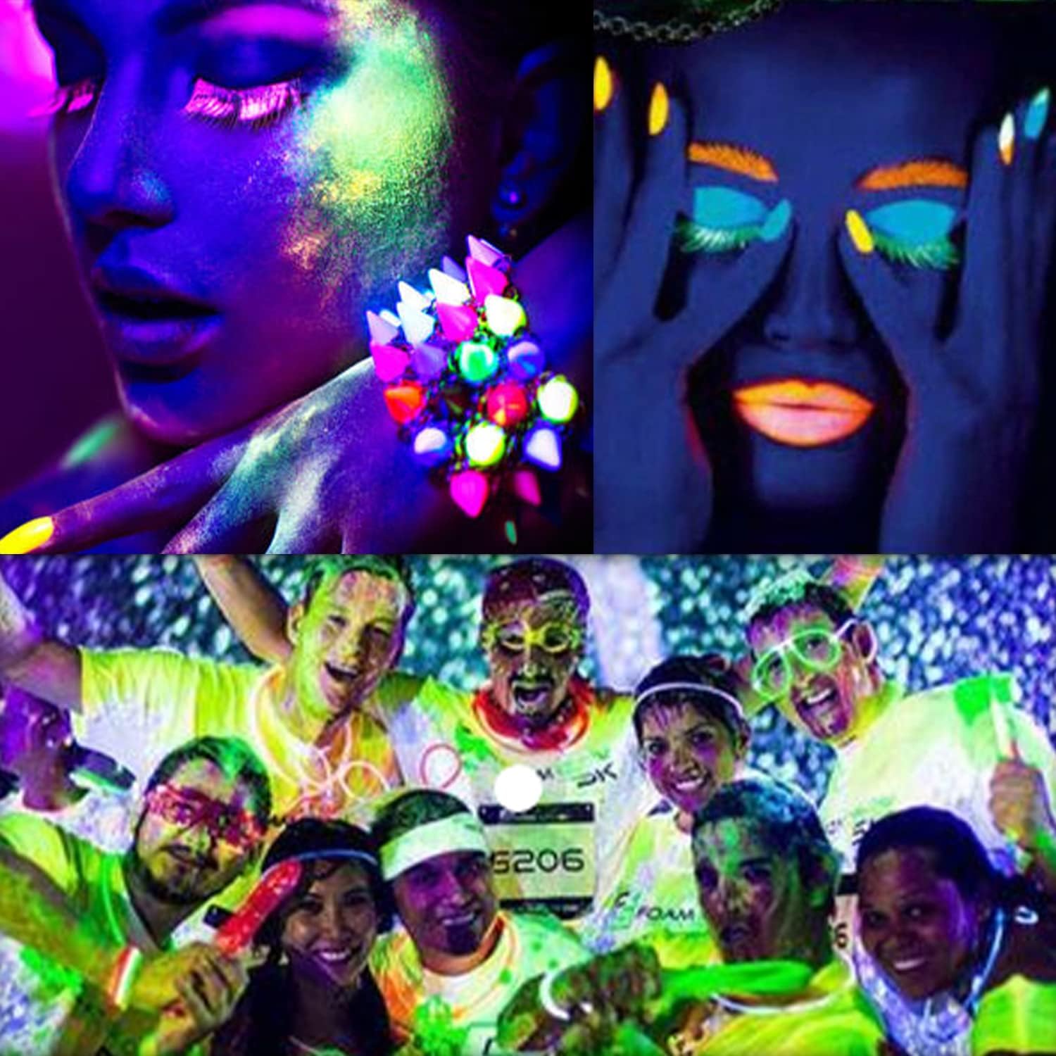 Glow in The Dark Pigment Powder, 24 Jars Luminous Powder for Nail Art, Resin Craft, Acrylic Painting, Ink – Non-Toxic Craft Supply