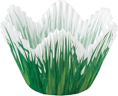 Wilton Vasos para hornear con forma de hierba de pétalos, paquete de 24