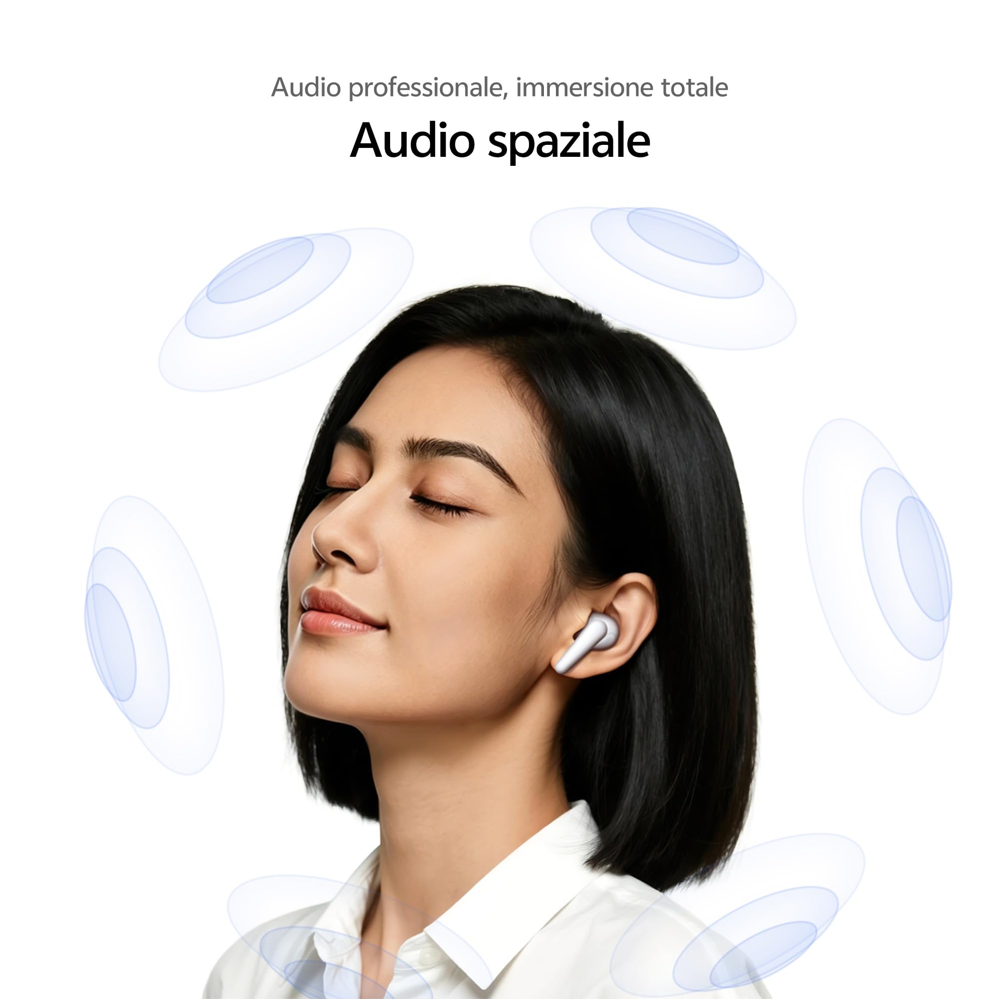 vivo Buds Pro - Auricolari Bluetooth 6.1 con Cancellazione Attiva del Rumore 55 dB, Batteria 55 Ore, Driver 11 mm, Latenza 42 ms, Audio Spaziale, IP54, 4,3 g