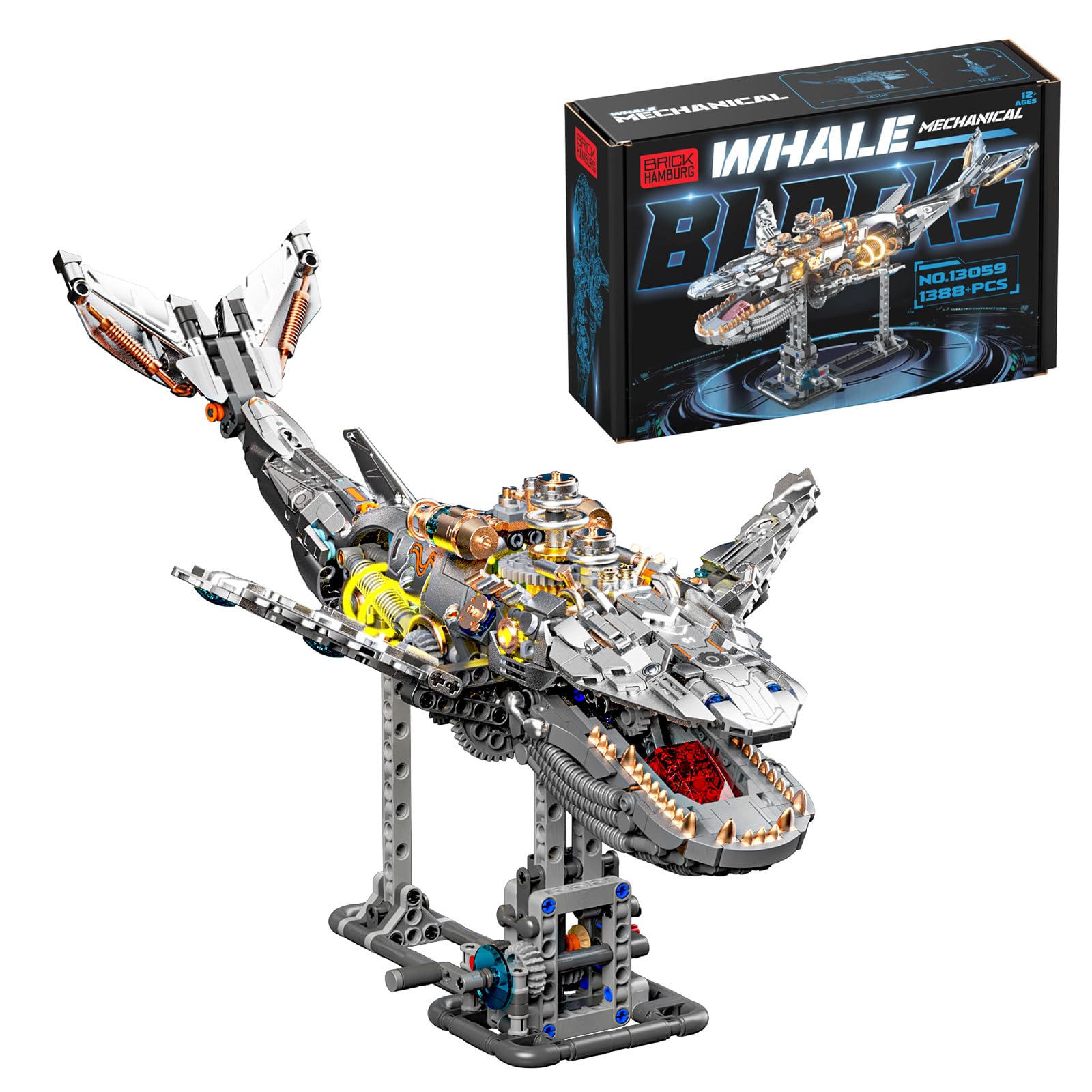 Amazon.com: BRICK HAMBURG 1388-PCS Mechanical Whale Building