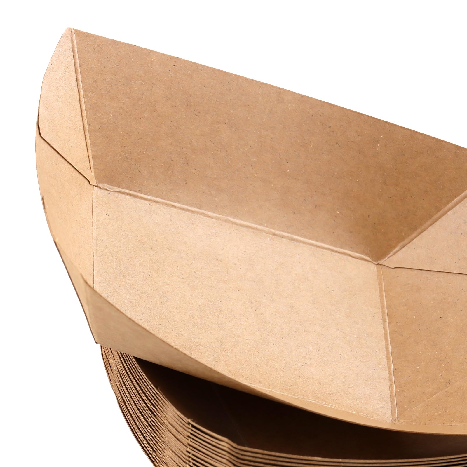 Lot de 300 bols à frites jetables en carton kraft - Bols jetables pour amuse-bouches, frites, salades - Dimensions 12.6x7.5x3.6 cm - Marron