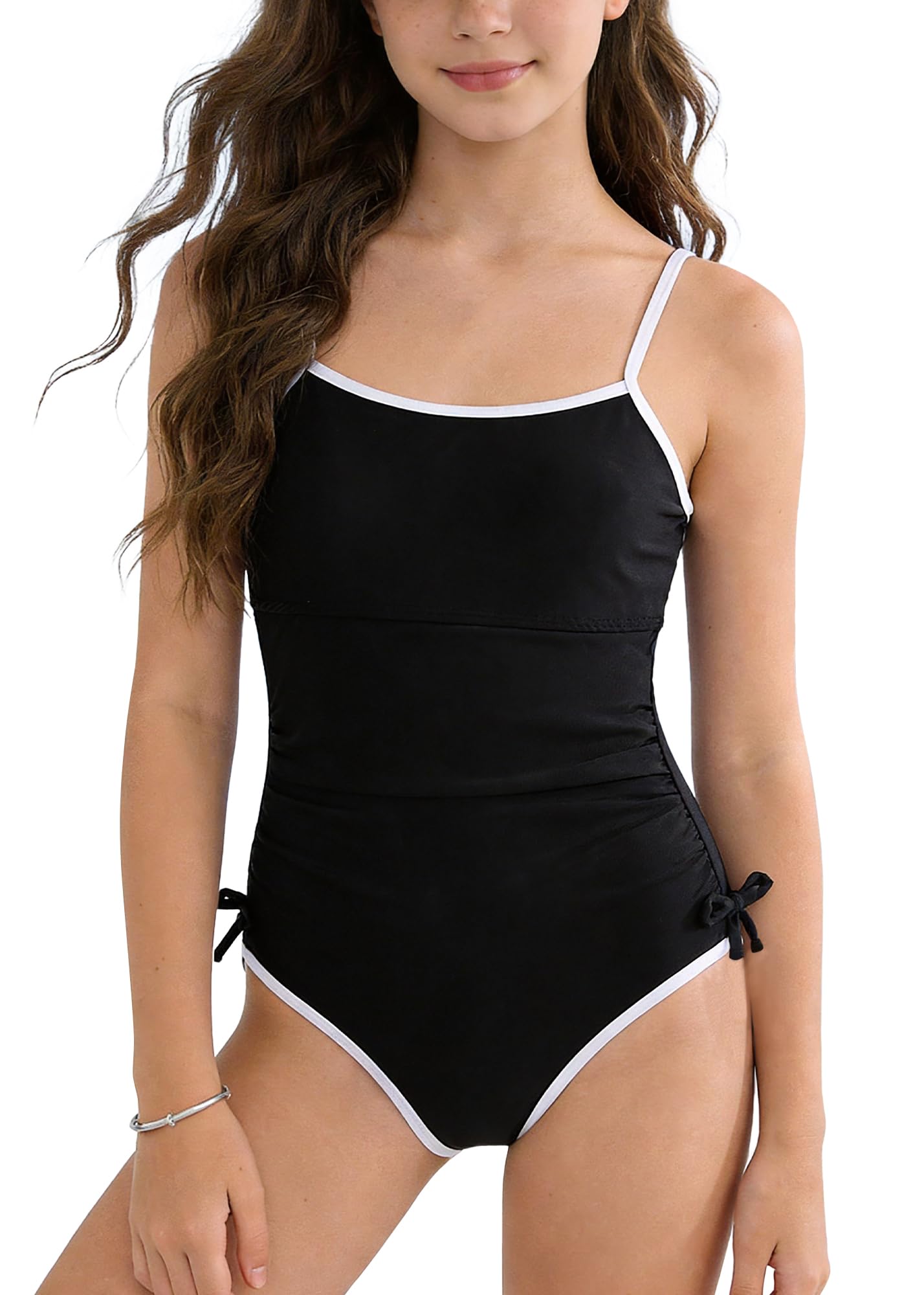 SEAUR Costume da bagno intero per ragazze, costume da bagno sportivo ad asciugatura rapida, costume da bagno estivo per 7-16 anni