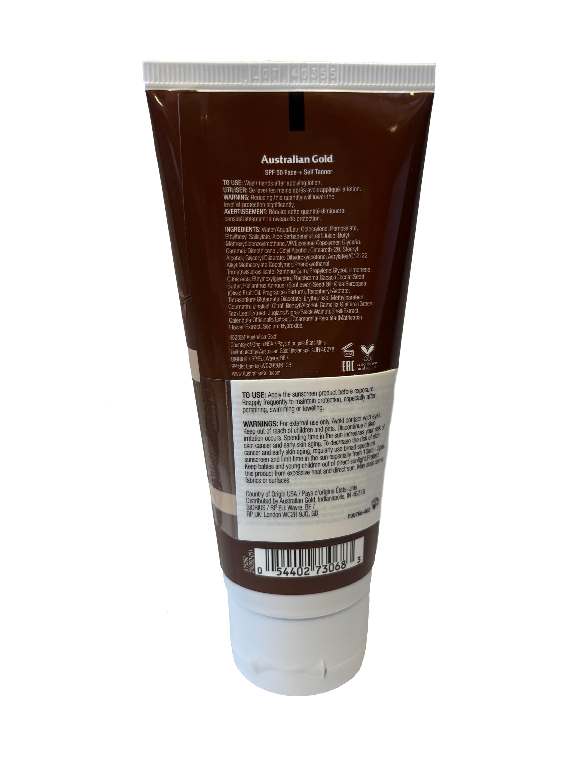SPF 50 Face with Selftanner New Formula