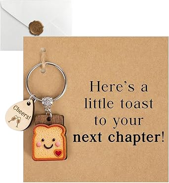 Congratulations Gifts & Good Luck Keyring for Women, New Beginnings Present, Leaving Gift for Colleagues, Divorce Keepsake, Birthday Keyring Graduation Gift for Her