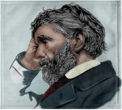 3dRose Engraving Thomas Carlyle British writer Historical Art - HI12 - Towels twl-83032-3
