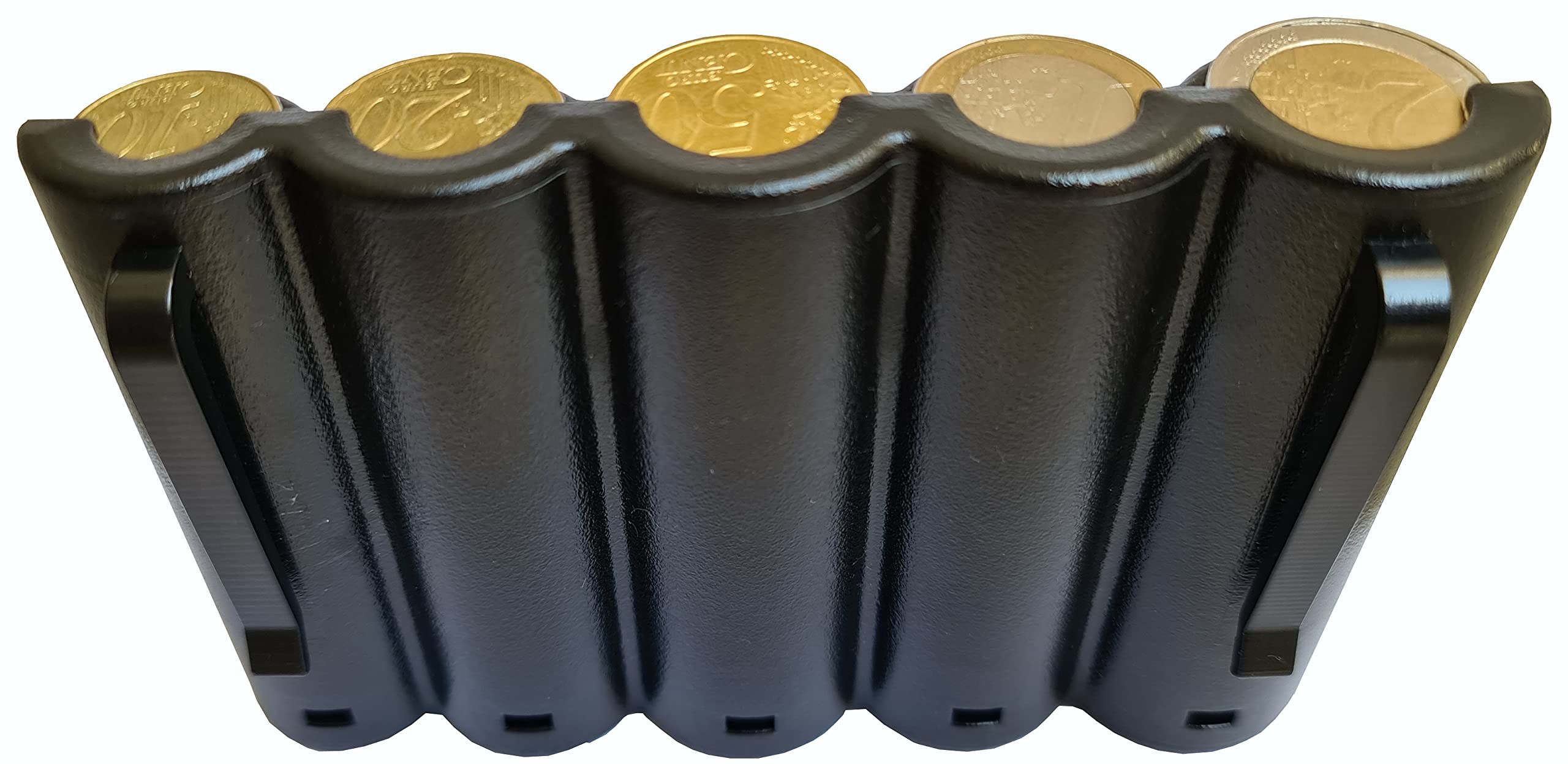 Monedero con dispensador de Monedas de Piezas de Euro, Monedero Cintura, Ideal para Camarero, Camarera, vendedores en Parque de Atracciones, de Producción Europea EU (MONEDAS DE 5 PIEZAS)
