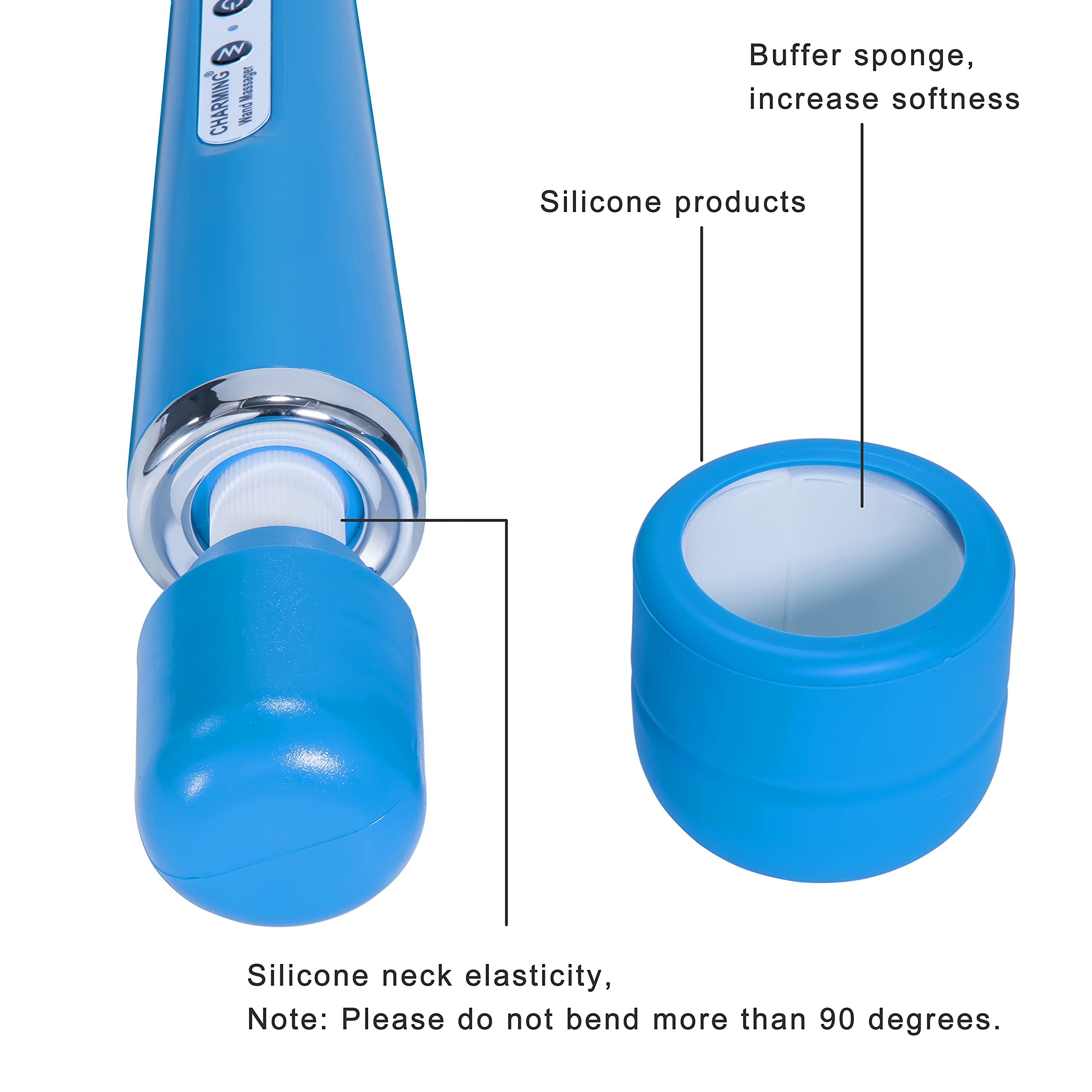 CHARMING Wired Powerful Handheld Massager with Strong 10 Vibrations Back Massage, Personal Therapy Massager for Sports Recovery, Muscle Aches, Full Body Pain ()