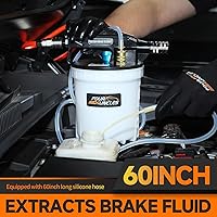 Vista 2 de FOUR UNCLES Kit de bomba de vacío de purga de frenos de 2 litros, extractor neumático de líquido de frenos con botella de recarga de 1 litro