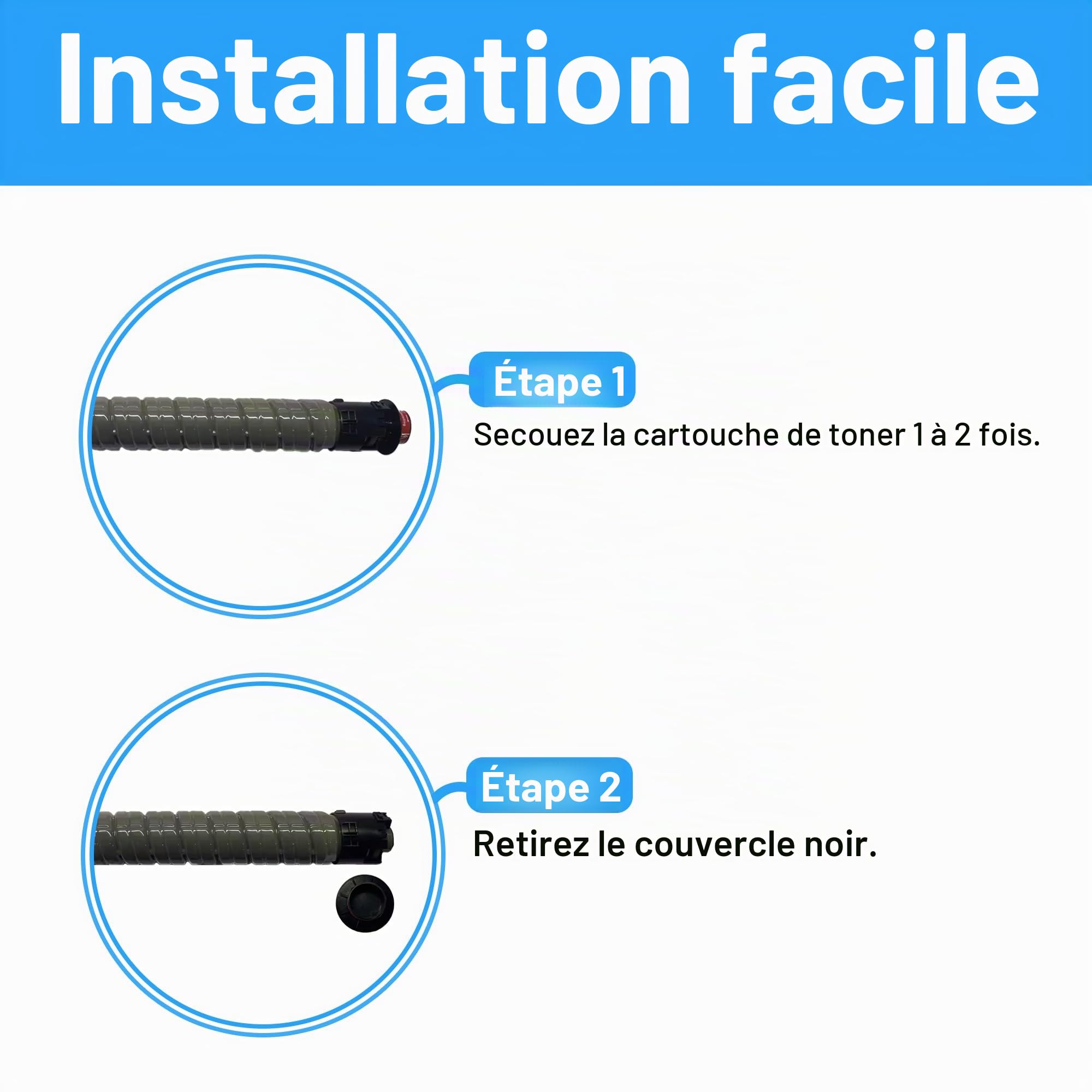 LCL Cartouche de Toner Compatible 841817 pour Ricoh Aficio MP C3003 C3003SP C3503 C3503SP C3004 C3004SP C3504 C3504SP (1 Noir)