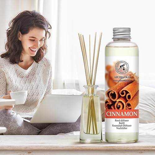 Miniatura 5 de Recambio de difusor de varillas de canela con aceite esencial natural de canela de 6.8 onzas líquidas, fragancia fresca y de larga duración,