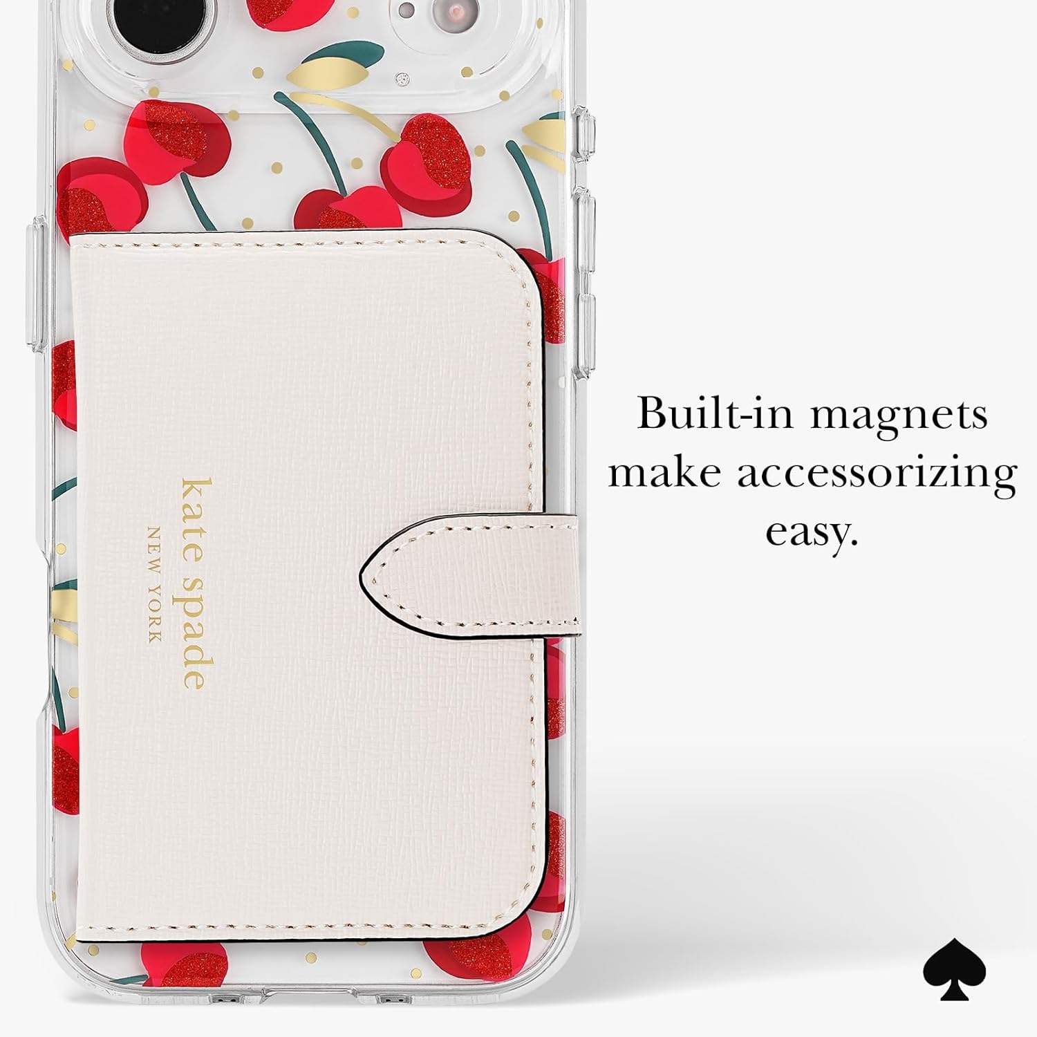 kate spade new york iPhone Air Case - Compatible with MagSafe - Designer Phone Case - Cherry Dot Gems
