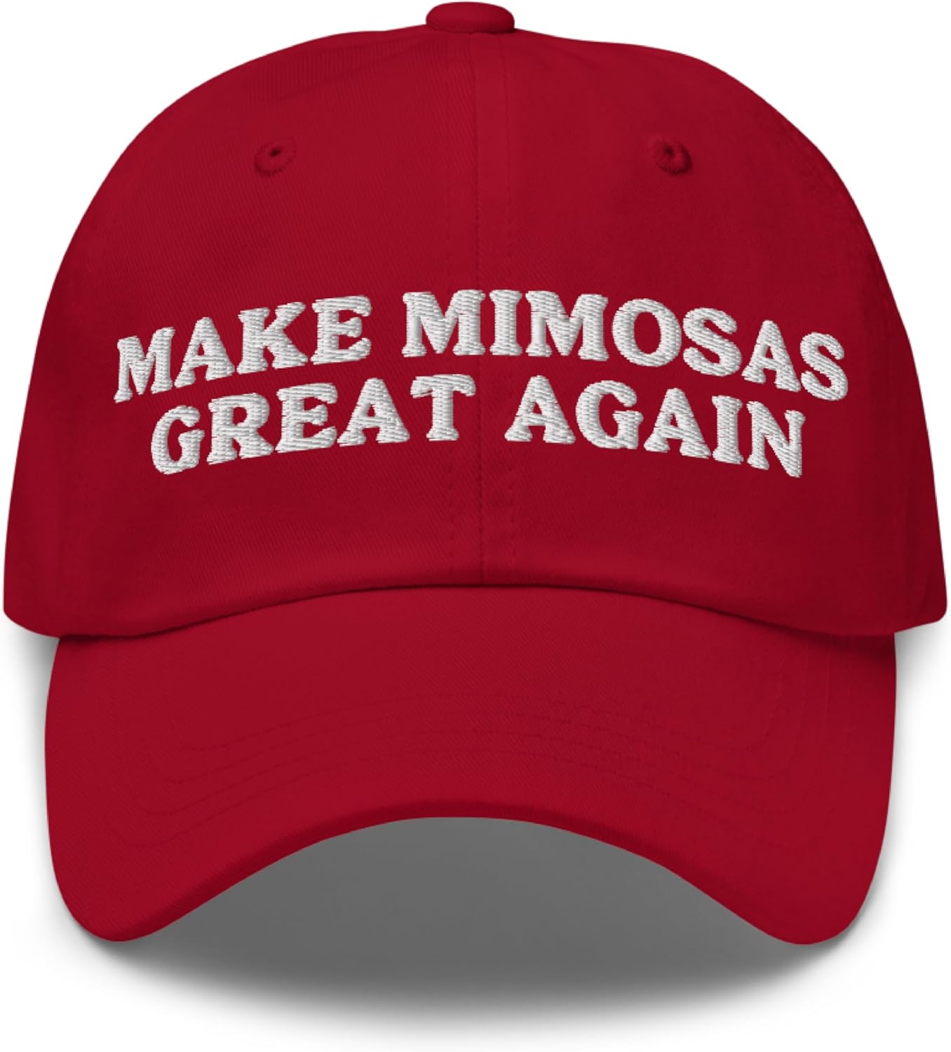 Make Mimosas Great Again Baseball Hat-Women’s Dad Hat-White, Black, Red, Cranberry & Pink Cotton Cap, All Seasons Trucker Hat