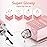 Makartt Gel Top Coat - 2PCS No Wipe Top Coat Gel Nail Polish, Long-Lasting Glossy Finish, Clear Nail Polish, Non-Yellowing, Pink Bottle, Soak Off with UV/LED Lamp, DIY Manicure Gift for Women