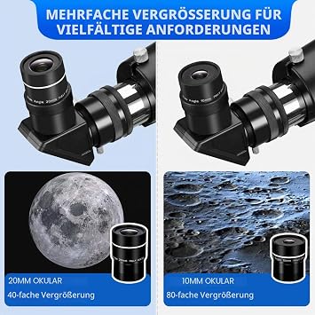 Telescope for Adults Professional High Performance 90 mm Aperture 800 mm Refractor Telescopes for Astronomy Beginners with AZ Mount Tripod & Phone Adapter