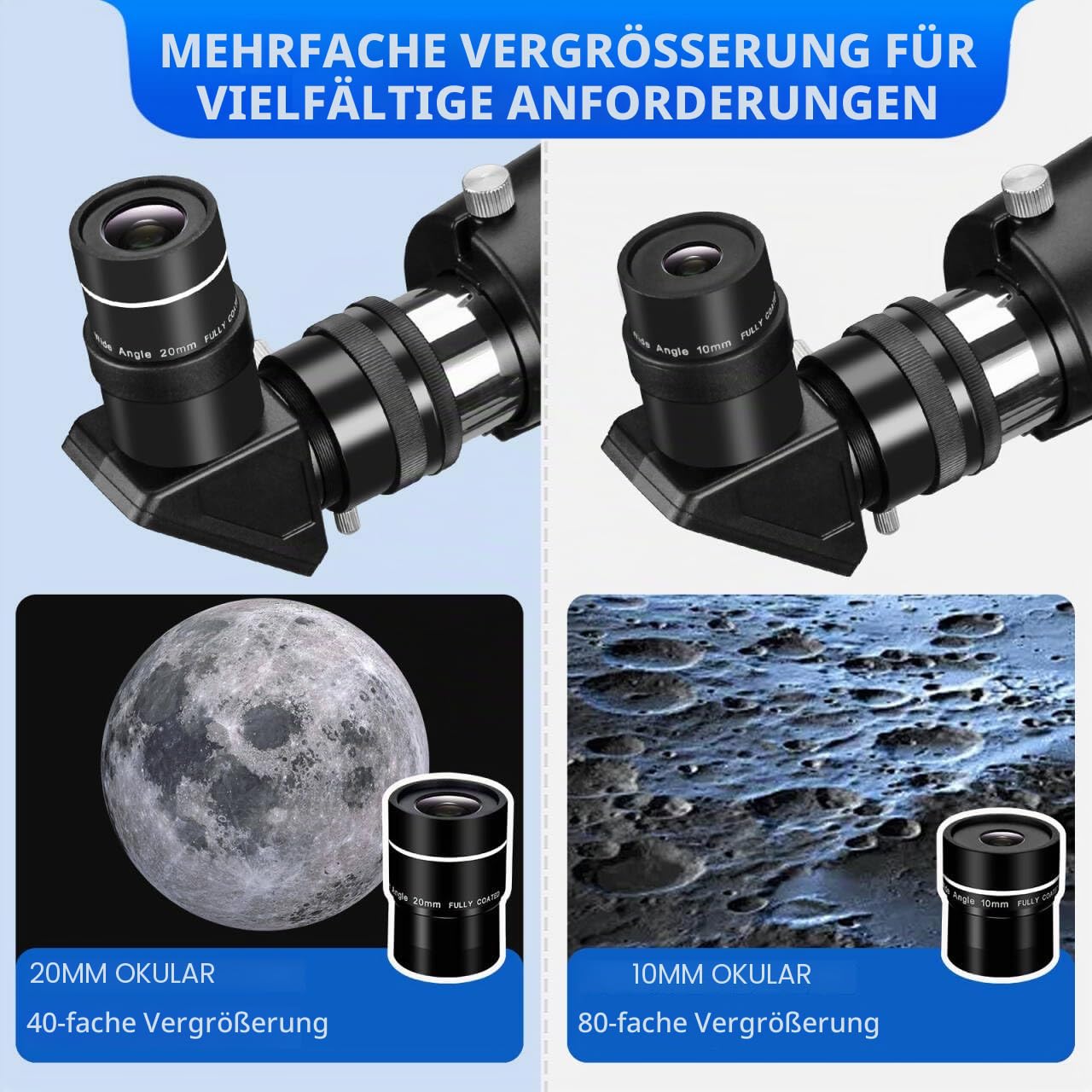 Teleskop für Erwachsene, Professionelle Hochleistungs 90mm Blende 800mm Refraktor Teleskope für Astronomie Anfänger mit AZ Mount Stativ & Telefon Adapter