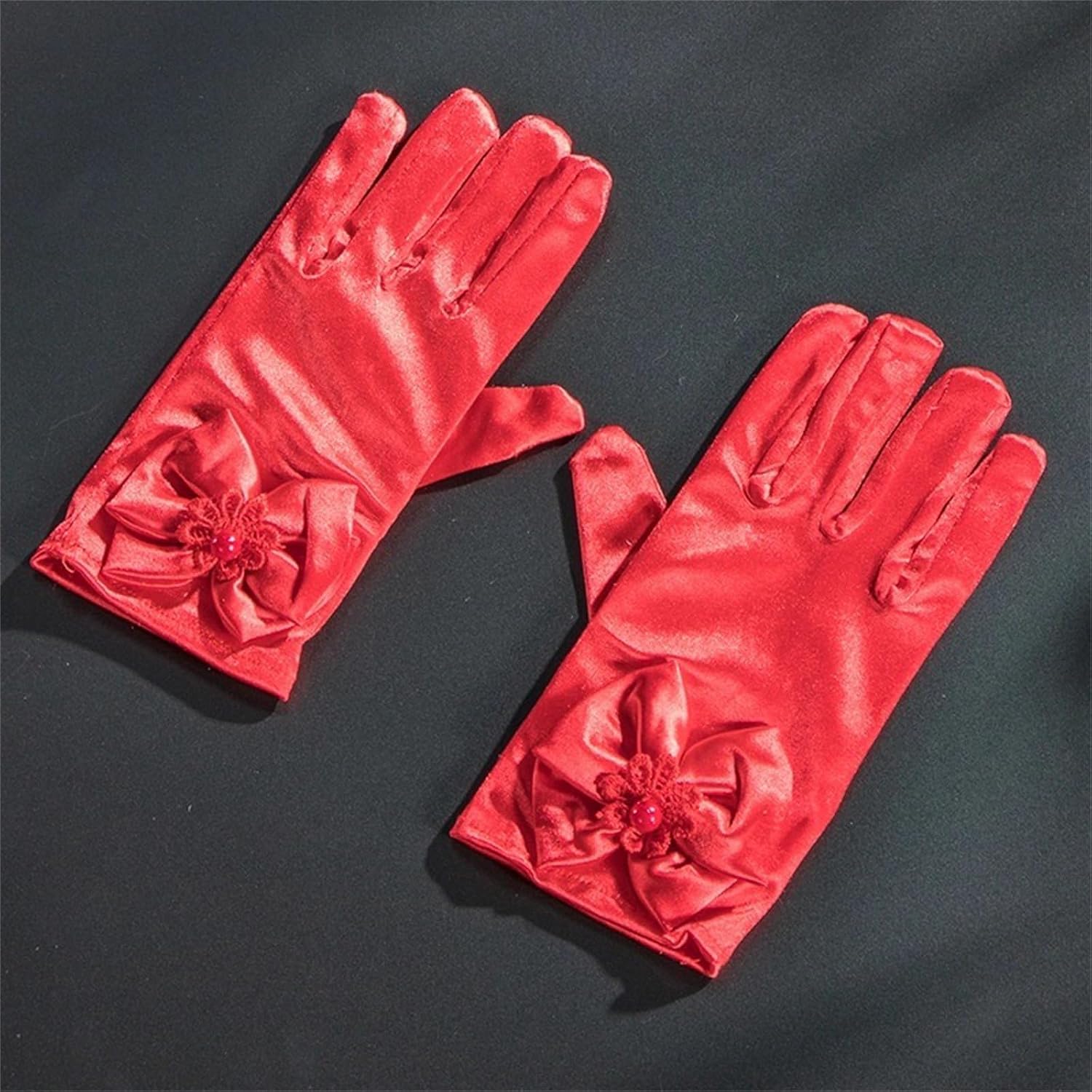 Children Size Bowknot Gloves For Art Show Uniform Party Show Party Stage Show Formal Uniform Wear Accessories