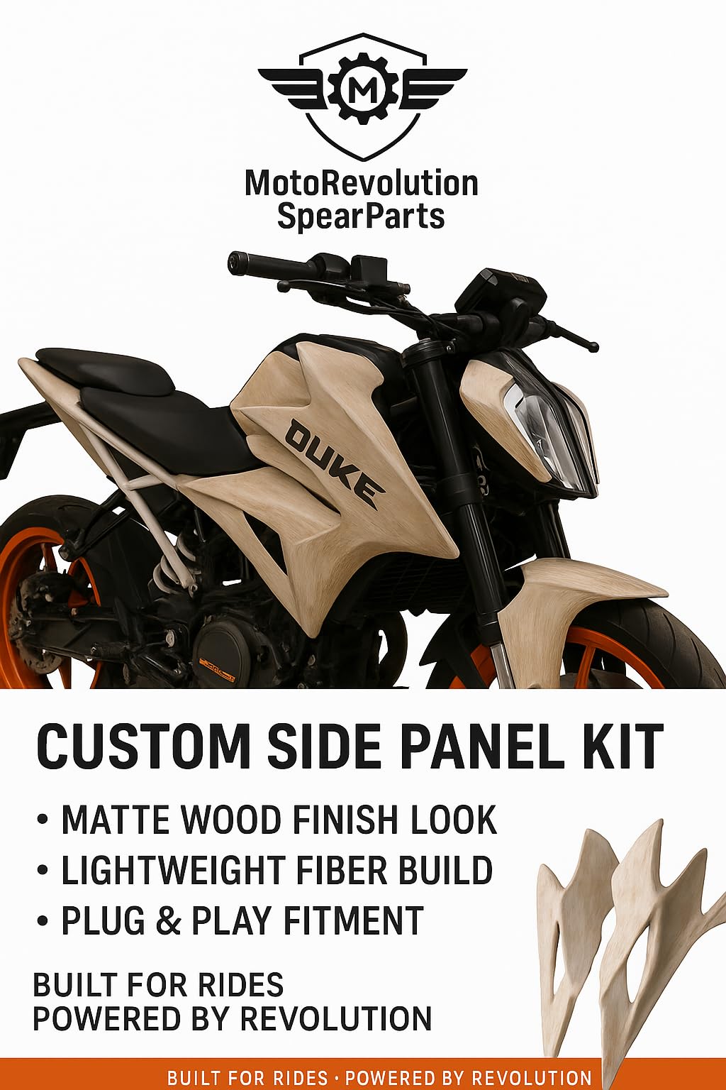 MotoRevolutionSpearParts Side Panel Kit for KTM Duke 125/200/250