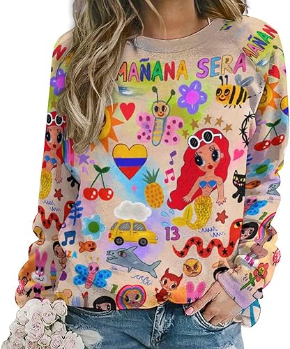 Miniatura 2 de PAPERBAGS Sweatshirt Womens Graphic Crewneck Long Sleeve Sweatshirts Casual Pullover Tops