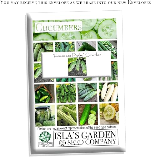 Miniatura 7 de Semillas de pepino "encurtidos caseros" para plantar, más de 50 semillas de reliquia por paquete, semillas de jardín de Isla (semillas de jardín de