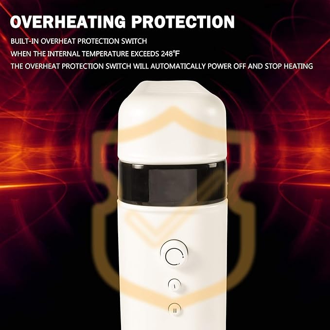 Calefactor Eléctrico Portátil 1500W con Termostato Ajustable y Ruedas miniatura 2