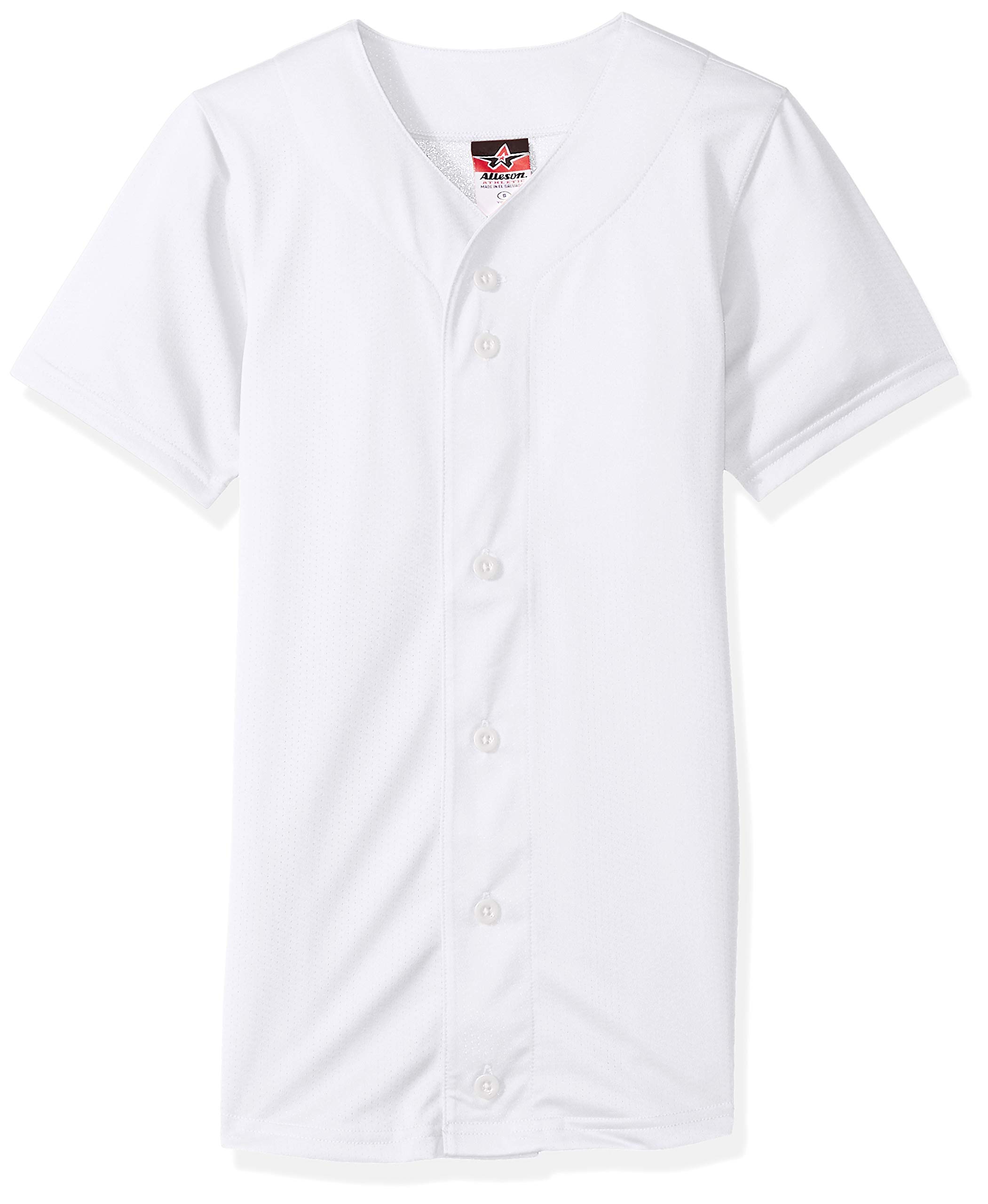 Teen-Boys Youth Baseball Jersey, White, Medium