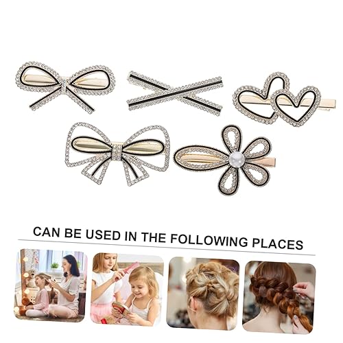 Miniatura 8 de FOMIYES Pinzas para el pelo de garra pequeña para mujer, pinzas para el cabello francesas, pinzas pequeñas de garra de perla, pinzas para el cabello