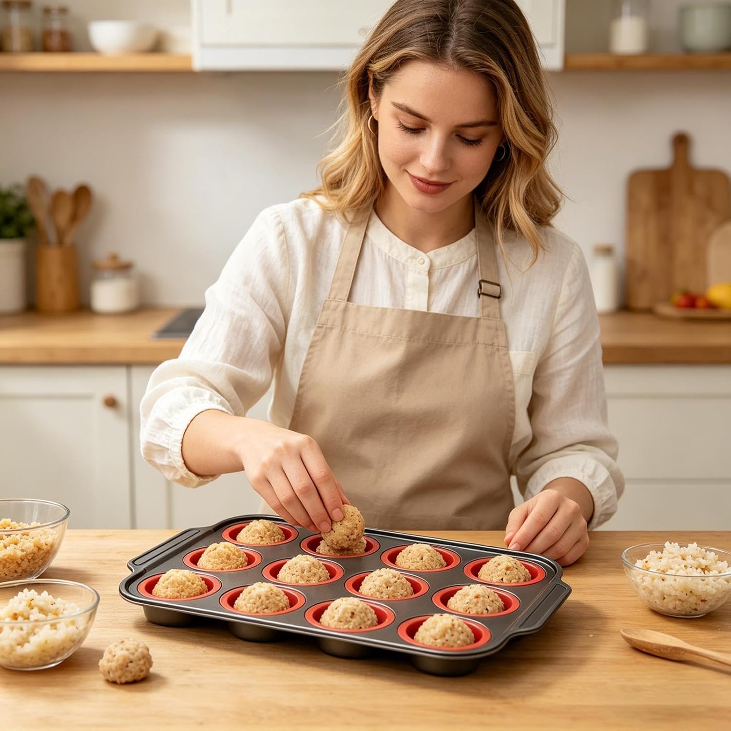 Silicone Cupcake Pan | Bakeware Molds - Kitchen Cupcake Pan,for Muffin Pie Tart Omelet Brownie Dessert Kitchen Restaurant Apartment