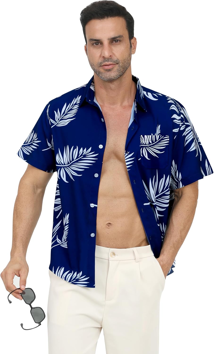 Hawaiian Shirt for Men with Pocket - Button Down Wrinkle-Resistant for Beach, Pool Parties (S-4XL) - Image 5