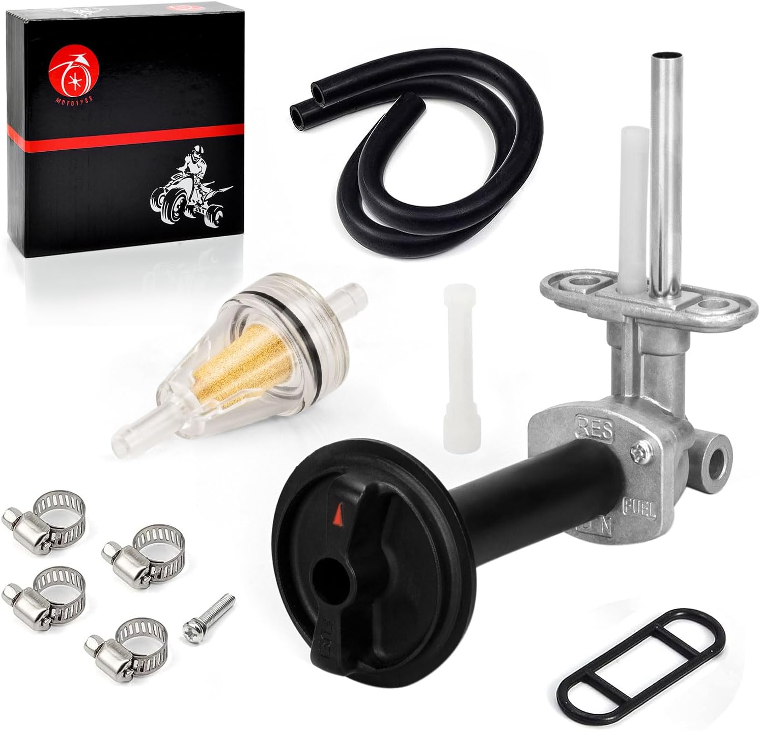 MOTO1988 Petcock Fuel Cock & Lever For YAMAHA Kodiak 400 2000-2006 Kodiak 450 2003-2006 GRIZZLY 450 2007-2011 GRIZZLY 400 2007-2008 5GH-24500-10-00 Tank Cock