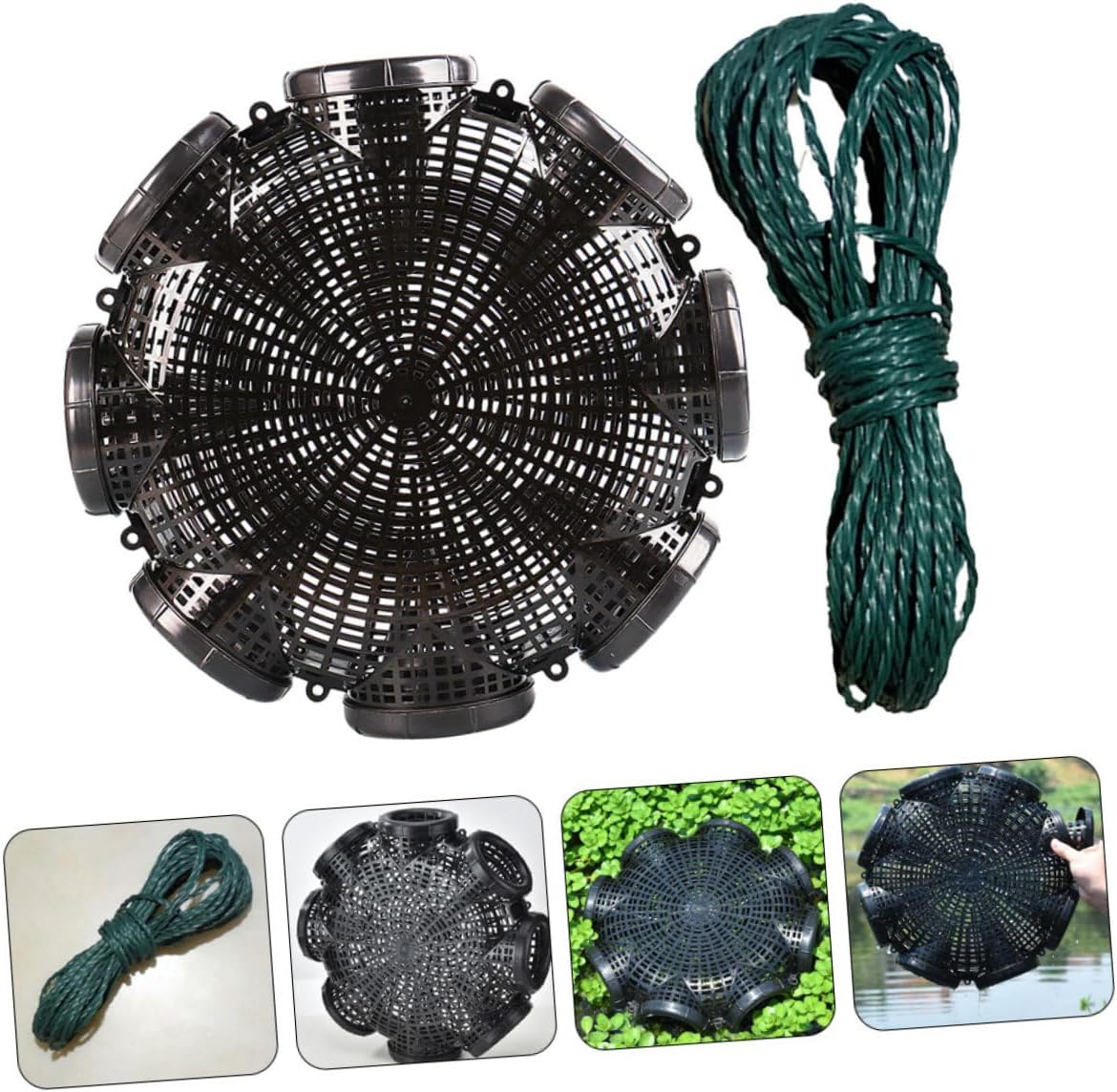 Fish Traps for Fishing Bait Lure Feeder Cage Sturdy Outdoor Bait Cage Multi-Hole Bait Basket for EEL Shrimp