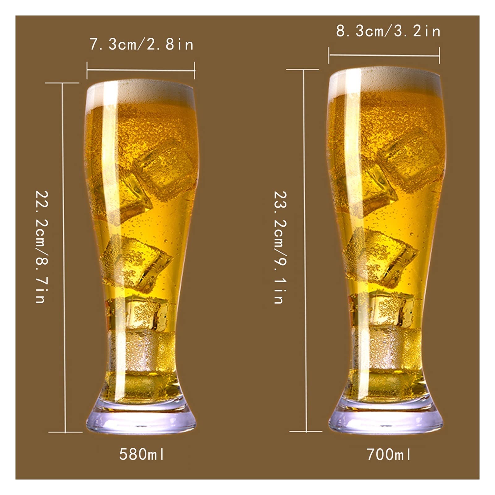 szklanka do piwa, Spersonalizowany kufel, na piwo do piwa szklany zestaw szklanek 2 kieliszki dla restauracji imprezy Pub pikniki(L)