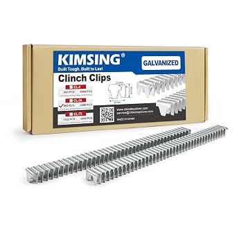 KIMSING CL-34 Galvanized Clinching Clips 960 PCS/Box