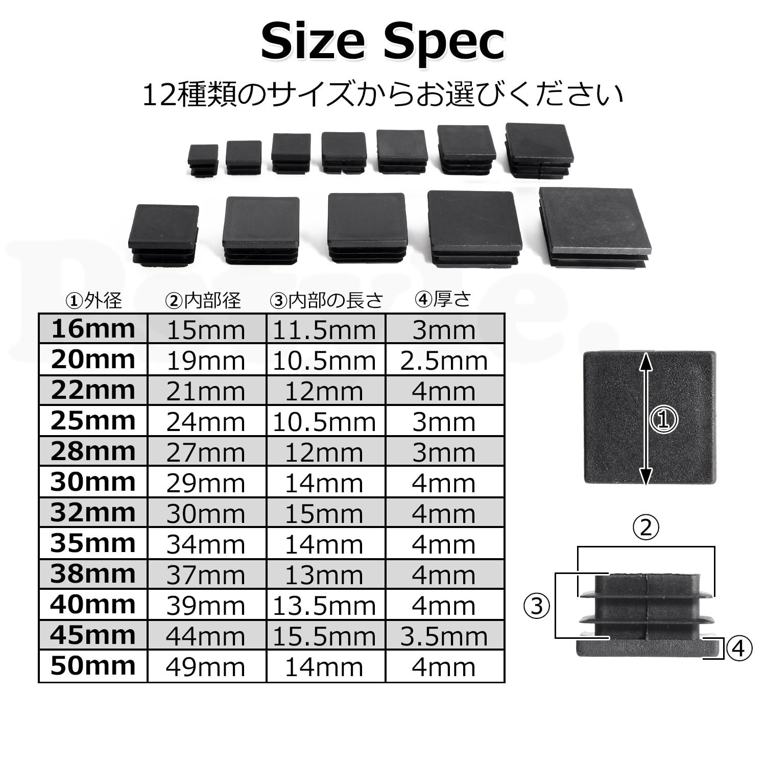 Amazon.co.jp: Pstyle. パイプ キャップ イレクターパイプ