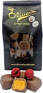 Oliver's Raspberry Sponge Candy - Milk Chocolate, 1 pound