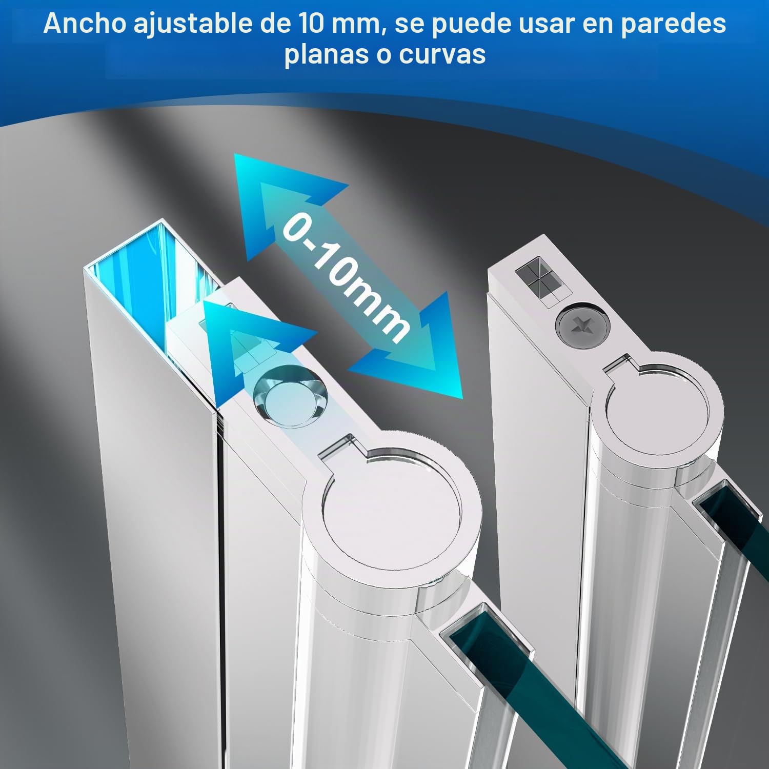 Panel de ducha plegable para bañera, 100 x 140 cm, 2 piezas de vidrio de seguridad de 6 mm (EGS), accesorio para bañera, tiras blancas
