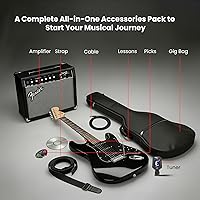 Vista 2 de Fender Squier Affinity Stratocaster HSS - Paquete Charcoal Frost Metallic con amplificador Frontman 10G, cable, funda, correa, púas, lecciones