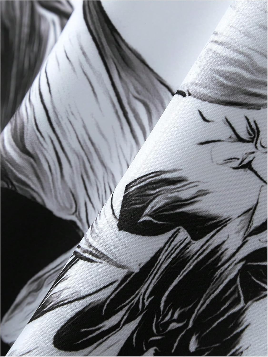 Men's Floral Print Button Down Shirts Long Sleeve Colorblock Collared Shirt Tops - Image 3