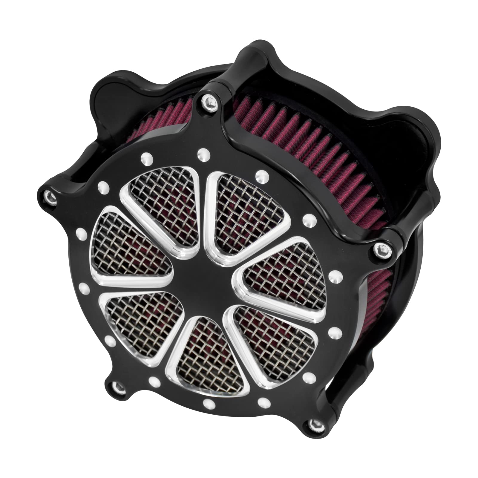 Filtro aria CNC Filtro Aria Filtro Aspirazione Filtro Filtro Aria Filtro Elemento Filtro Adatto Per Harley Touring Softail Dyna 2000-2017 Nero