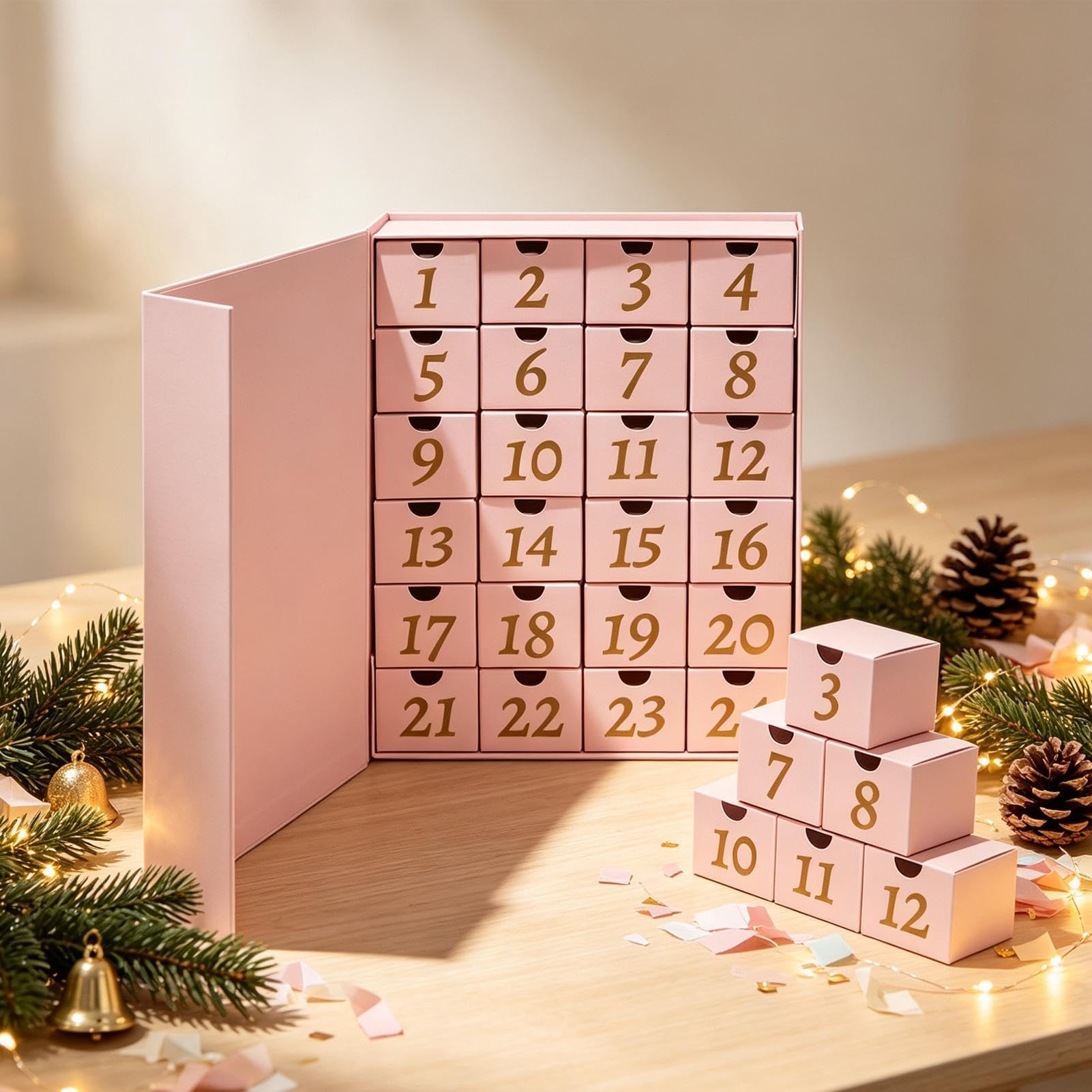 Wiederverwendbarer 24-Tage-Zählkalender, für Weihnachten