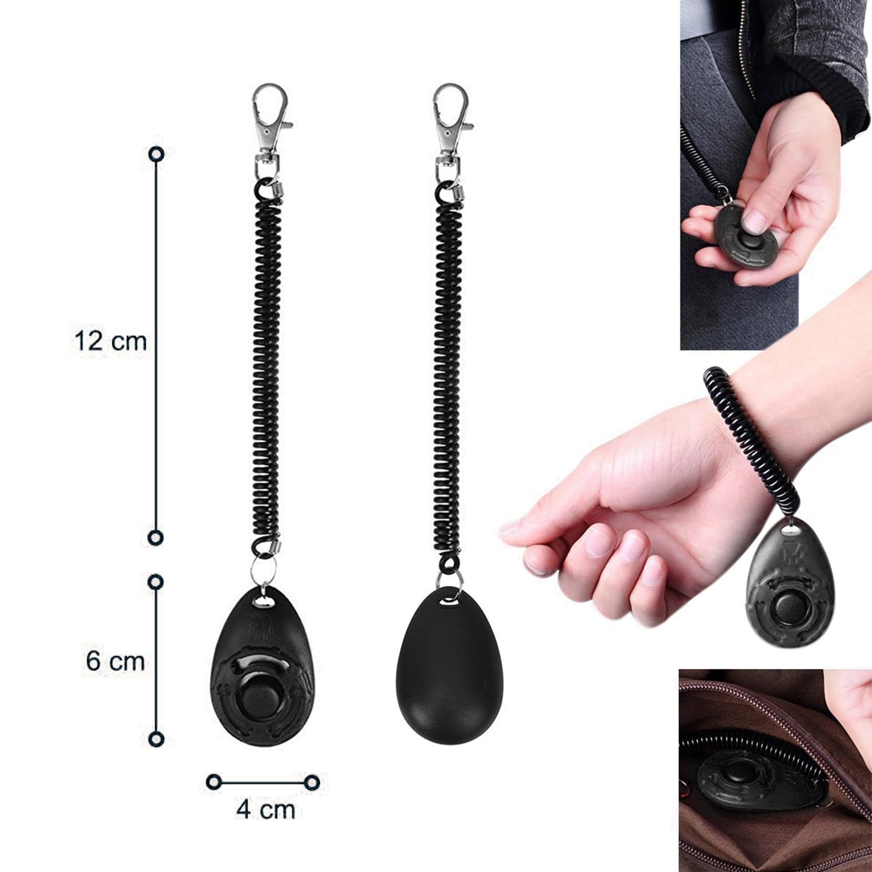 Sifflet Chien, Clicker pour Chien, Sifflet et clicker pour Dressage de Chiens, Sifflet Chien avec LanièRe, Kit De Dressage pour Animaux De Compagnie